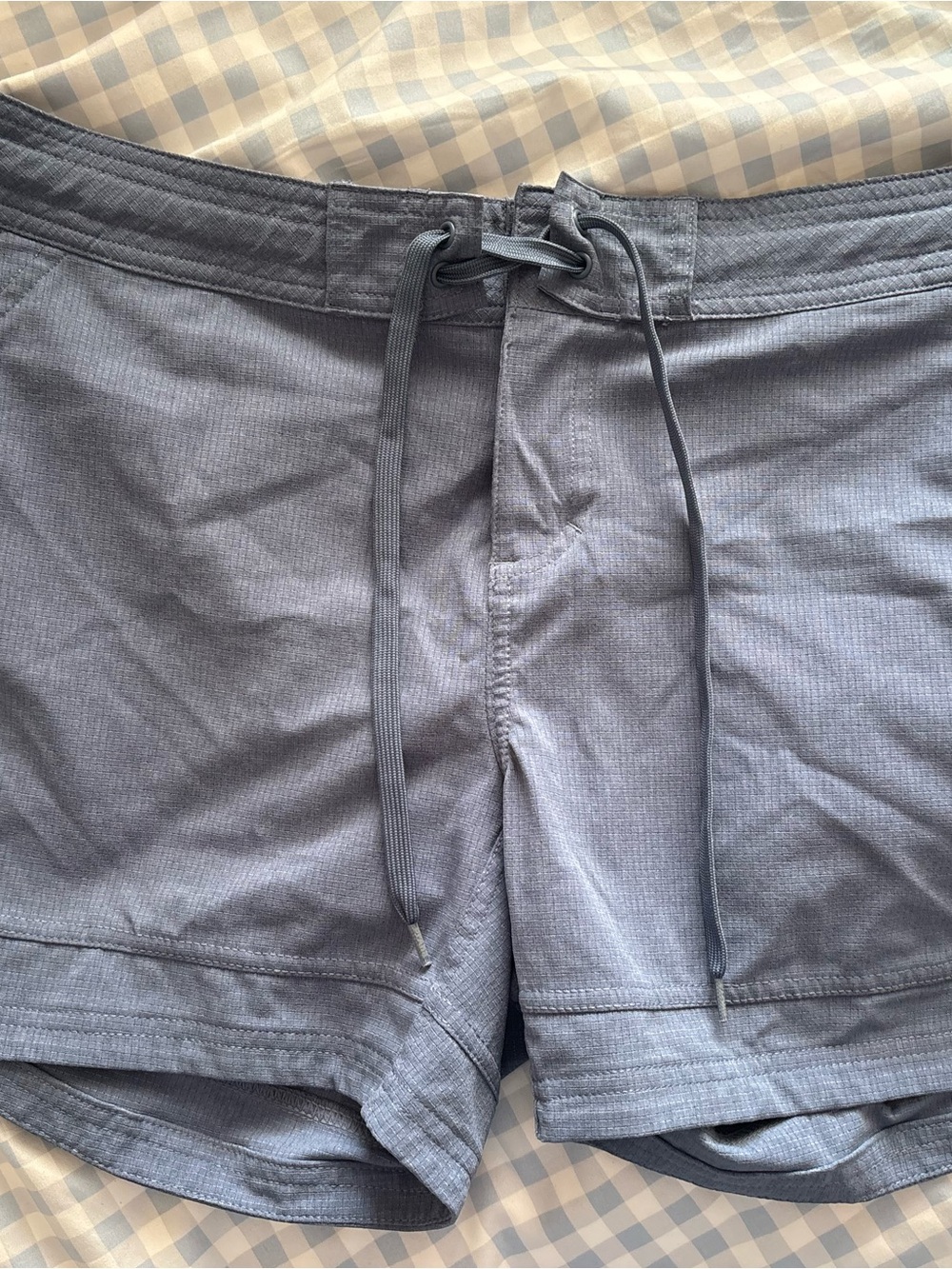 Prana Blue Drawstring Performance Shorts